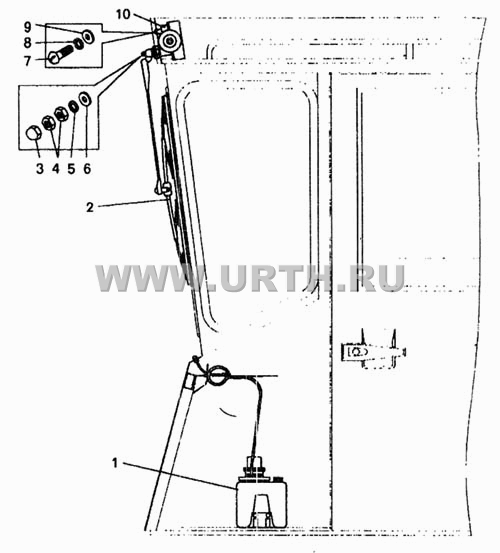 Установка стеклоочистителя и стеклоомывателя Установка стеклоочистителя и стеклоомывателя