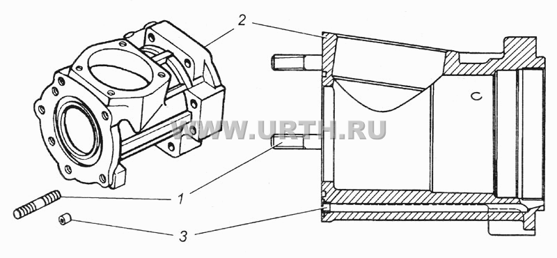 Корпус углового редуктора механизма рулевого управления в сборе 4310-3401716 Корпус углового редуктора механизма рулевого управления в сборе 4310-3401716