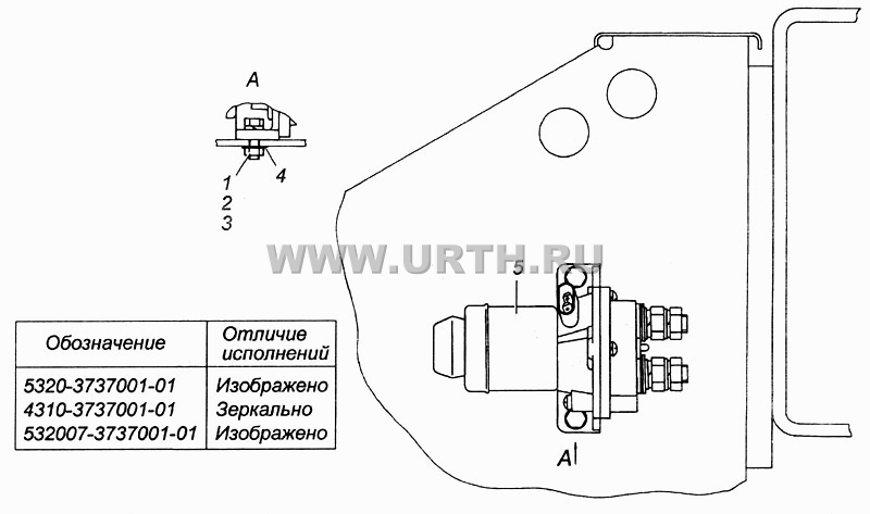 Установка малогабаритного выключателя массы 5320-3737001-01 Установка малогабаритного выключателя массы 5320-3737001-01