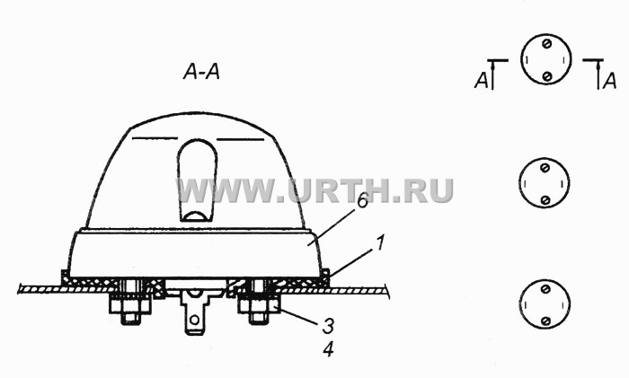 Установка фонарей автопоезда 53205-3738001