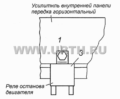 Установка реле электромагнитного клапана останова двигателя Э4308-3747002