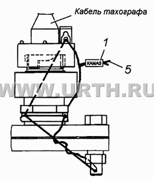 Пломбировка датчика тахографа на коробке передач 54115-3840002
