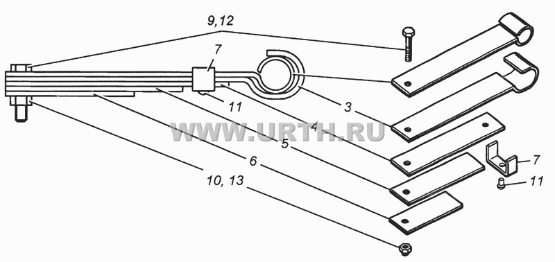 Рессора кабины в сборе 5320-5001080