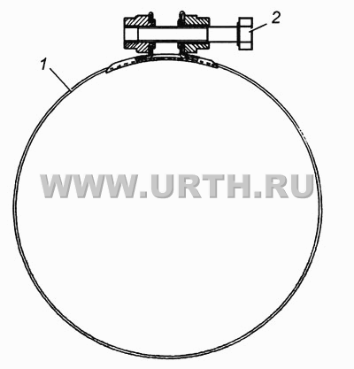 Хомут воздухозаборника в сборе 5320-1109365-01 Хомут воздухозаборника в сборе 5320-1109365-01