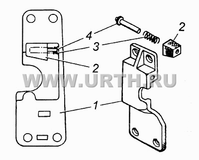 Фиксатор замка левый в сборе 5320-6105035-10 Фиксатор замка левый в сборе 5320-6105035-10