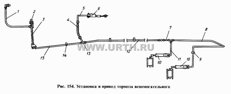 Установка и привод тормоза вспомогательного Установка и привод тормоза вспомогательного