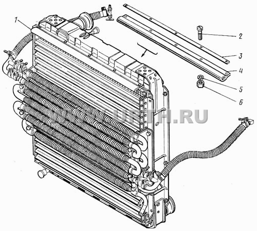 Установка уплотнителей радиатора 5320-1301003