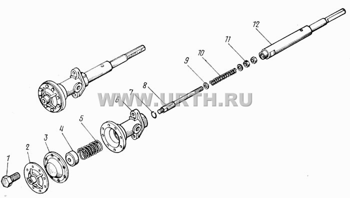 Механизм включения низшей передачи раздаточной коробки