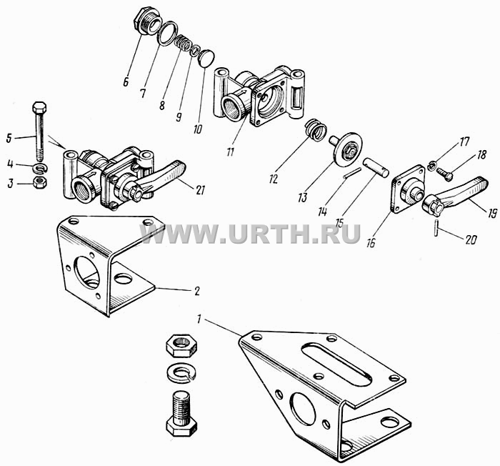 Кран разобщительный в сборе ТОО-3520010