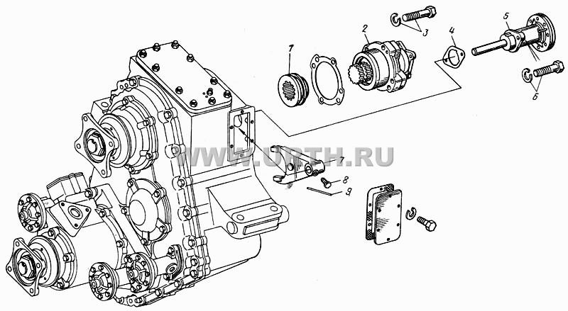 Установка коробки отбора мощности 4310-1800020 Установка коробки отбора мощности 4310-1800020