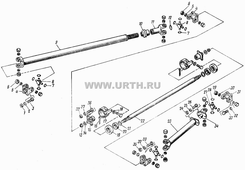 Валы карданные лебедки Валы карданные лебедки