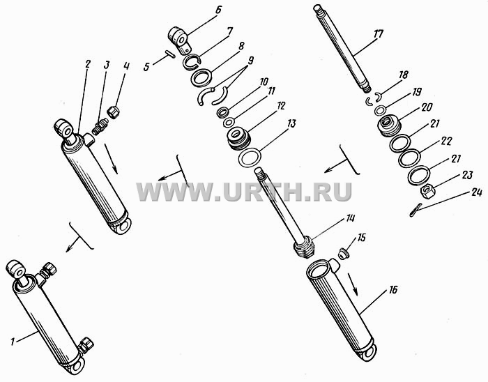 Цилиндр опрокидывающего механизма кабины 4310-5003014