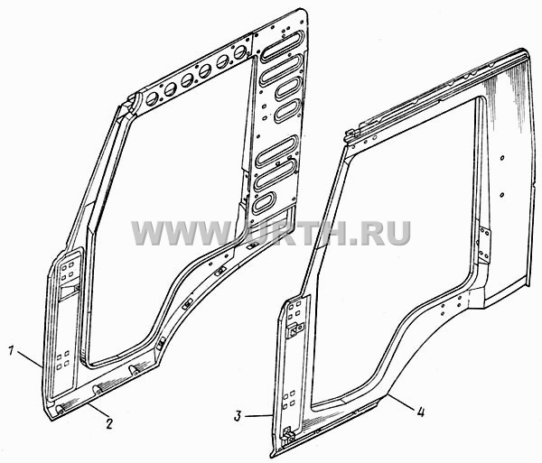 Боковина кабины левая 4310-5400011 и правая 4310-5400010