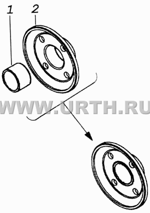 Ступица шестерни низшей передачи с втулкой