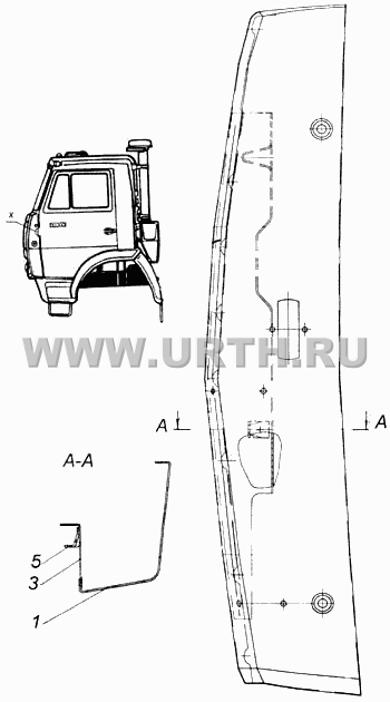 Панель передка боковая съемная левая Панель передка боковая съемная левая
