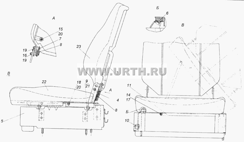 Сиденье пассажирское с ящиком
