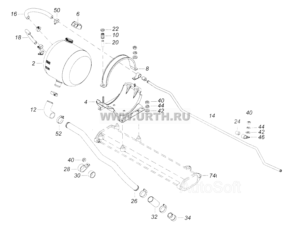 54115-1311005-10 Установка расширительного бачка