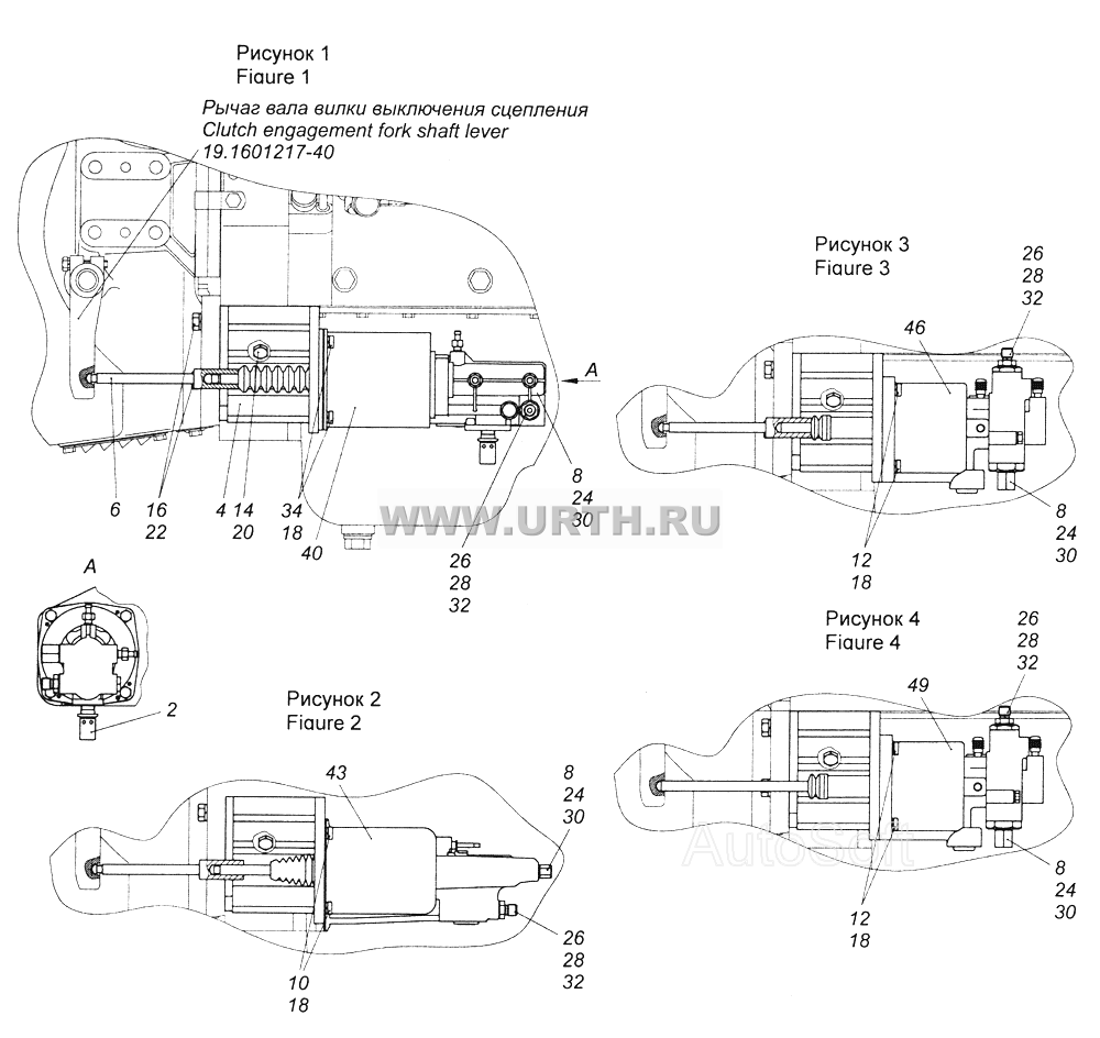 55111-1609509 Установка кронштейна и ПГУ на силовой агрегат 55111-1609509 Установка кронштейна и ПГУ на силовой агрегат