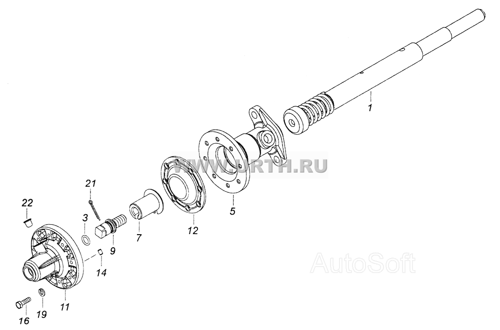 65111-1803010 Механизм включения низшей передачи