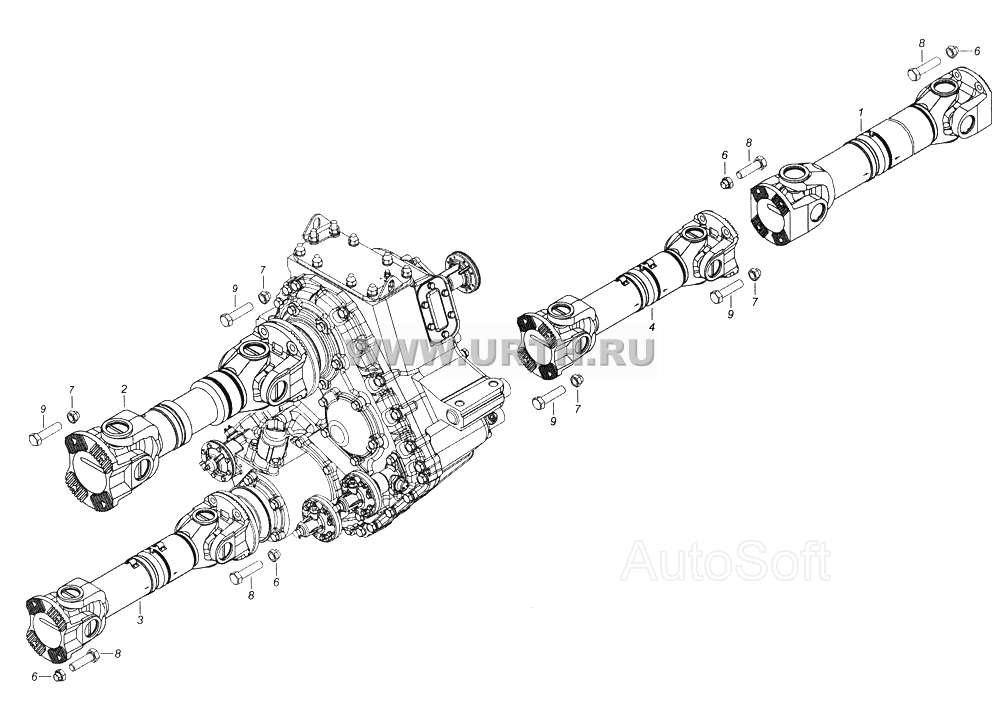 43114-2200001-10 Установка карданных валов 43114-2200001-10 Установка карданных валов