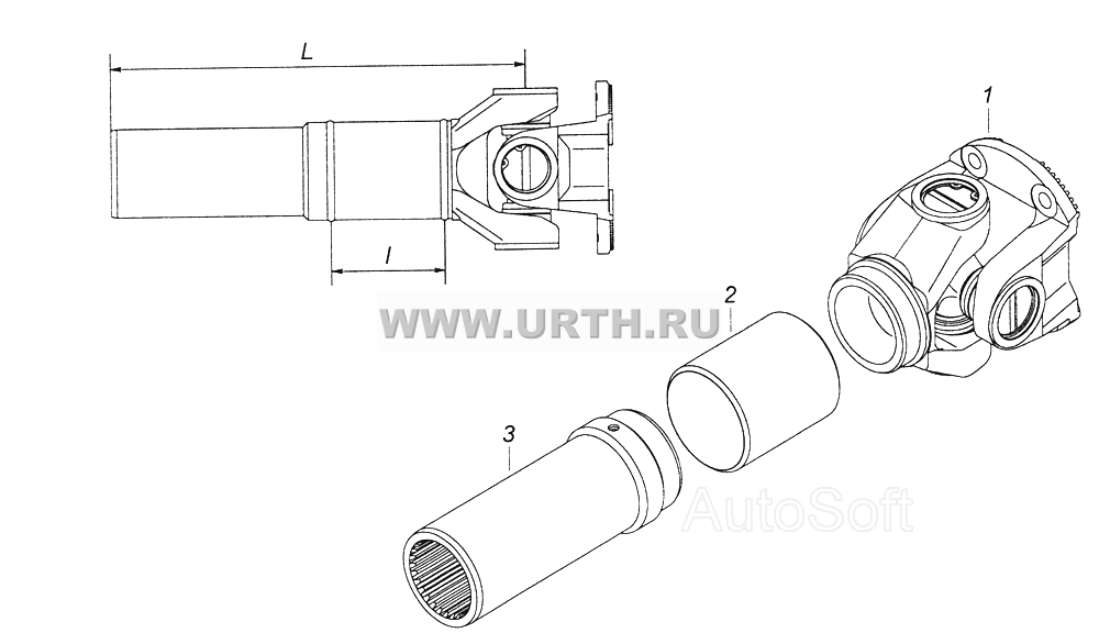 53205-2205017-10 Вал карданный с шарниром