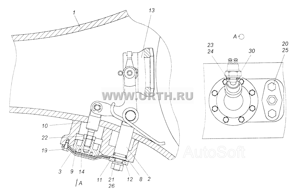 55102-2401007 Картер заднего моста с механизмом блокировки 55102-2401007 Картер заднего моста с механизмом блокировки