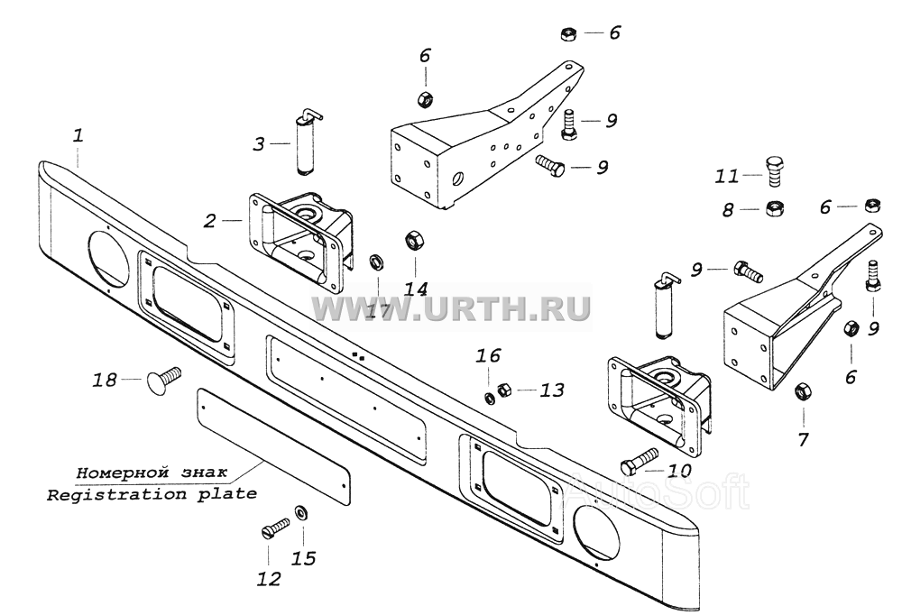 4310-2803003-20 Установка переднего буфера