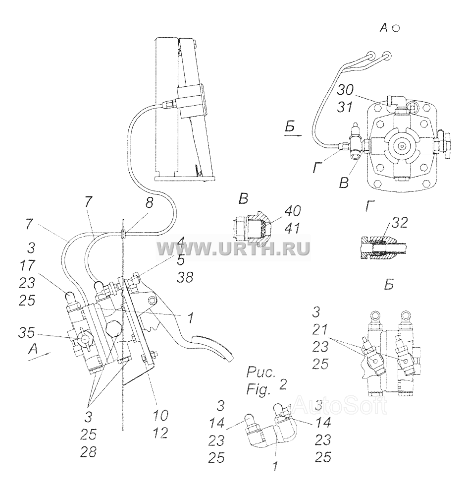 6520-3500014 Установка двухсекционного тормозного крана 6520-3500014 Установка двухсекционного тормозного крана