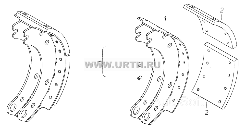 53212-3501090-10 Колодка тормоза с накладками 53212-3501090-10 Колодка тормоза с накладками