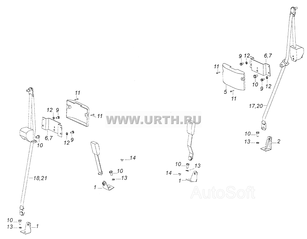 53205-5000075 Установка ремней безопасности 53205-5000075 Установка ремней безопасности