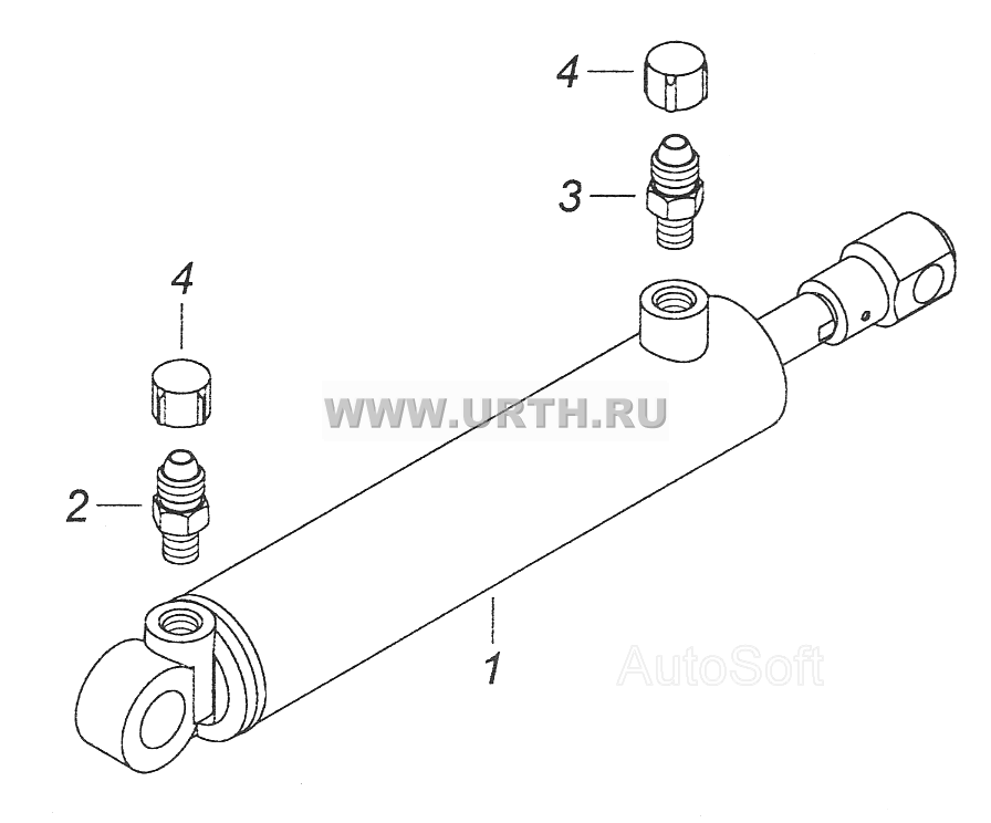 4310-5003014 Цилиндр опрокидывающего механизма кабины 4310-5003014 Цилиндр опрокидывающего механизма кабины