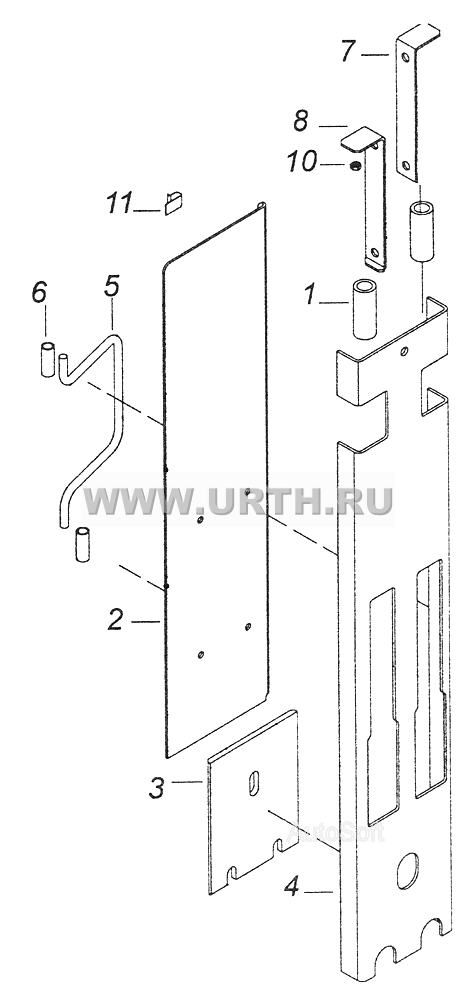 6350-8502071-73 Стойка задняя левая 6350-8502071-73 Стойка задняя левая