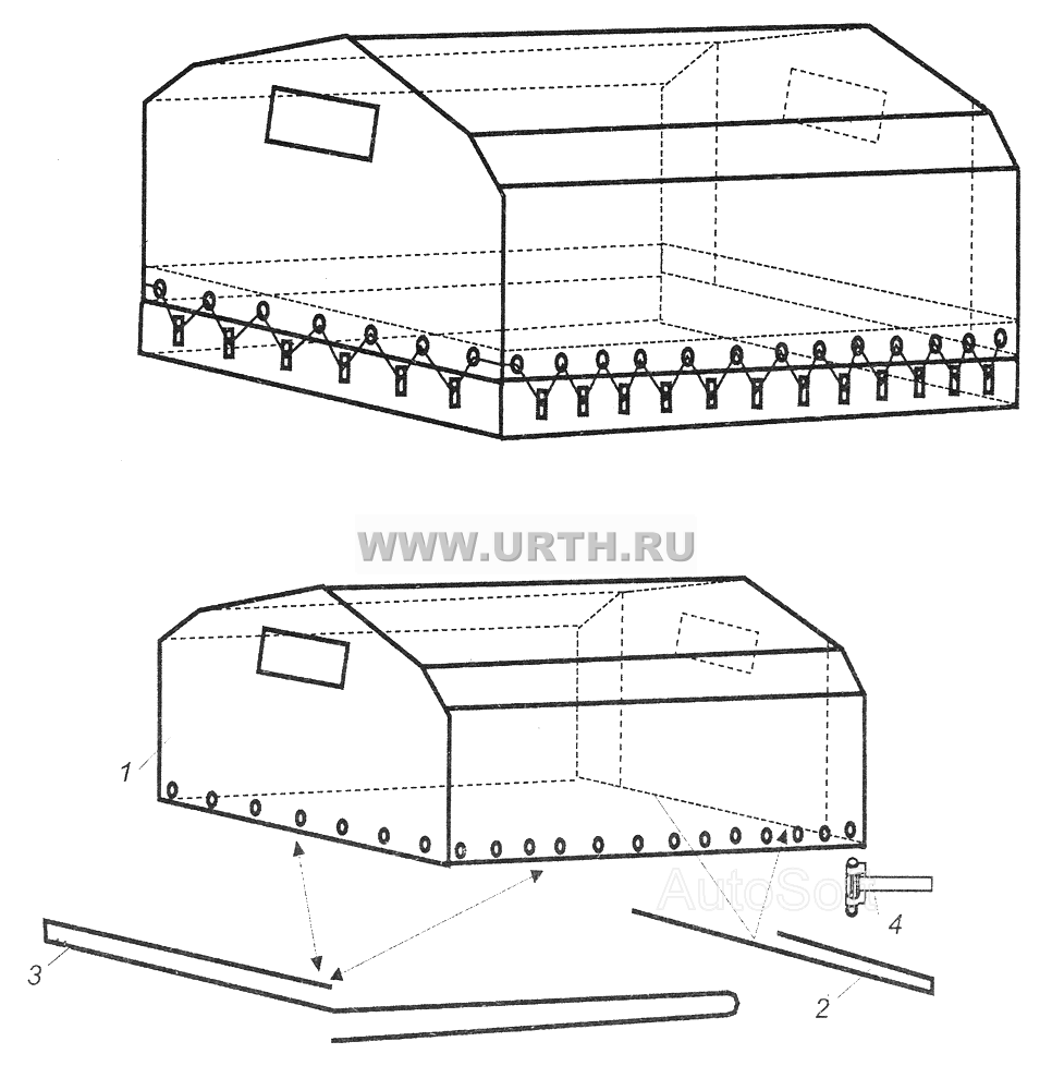 4310-8508012 Установка тента платформы 4310-8508012 Установка тента платформы