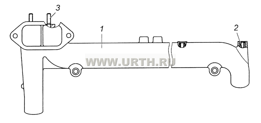 7406.1115110-20 Тройник в сборе