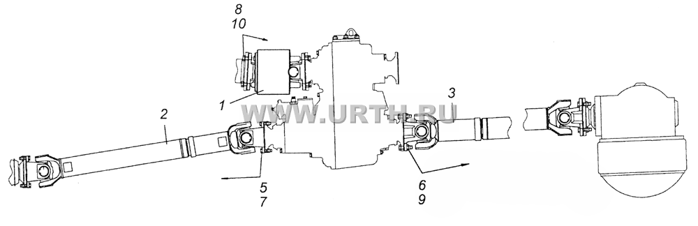 4350-2200001-10 Установка карданных валов