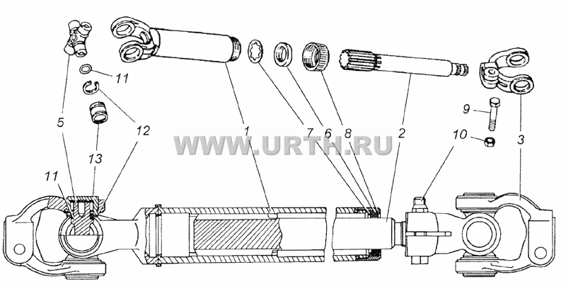 53205-3422010-75 Вал карданный в сборе 53205-3422010-75 Вал карданный в сборе