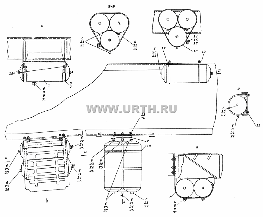 6350-3500013 Установка воздушных ресиверов 6350-3500013 Установка воздушных ресиверов