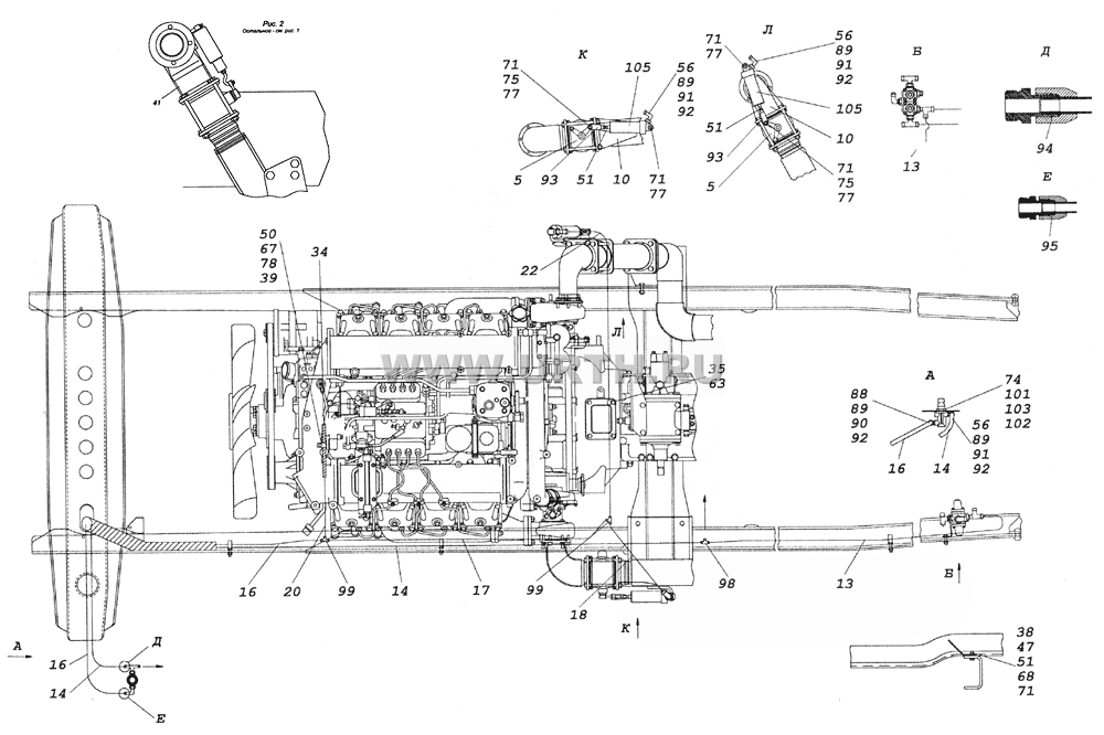 6350-3500070-80 Тормоз вспомогательный и его привод 6350-3500070-80 Тормоз вспомогательный и его привод