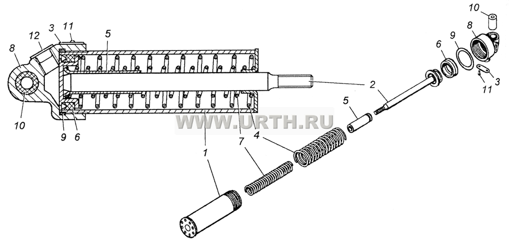 100-3570210 Цилиндр пневматический 35x65 в сборе