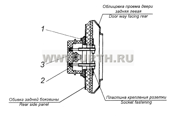 43101-3723005 Установка розетки переносной лампы 43101-3723005 Установка розетки переносной лампы