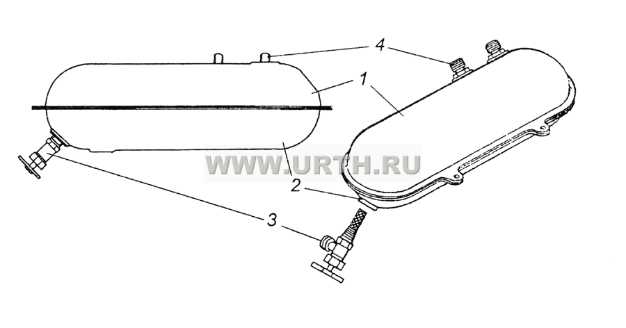 5320-1015262 Бачок топливный в сборе 5320-1015262 Бачок топливный в сборе