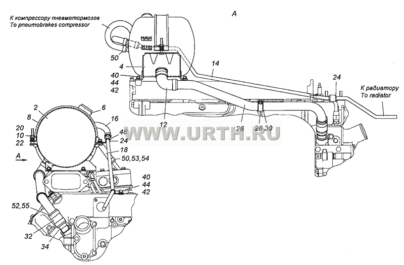 54115-1311005-10 Установка расширительного бачка