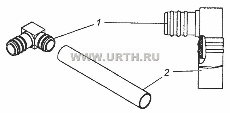 740.1002500 Трубка сливная в сборе