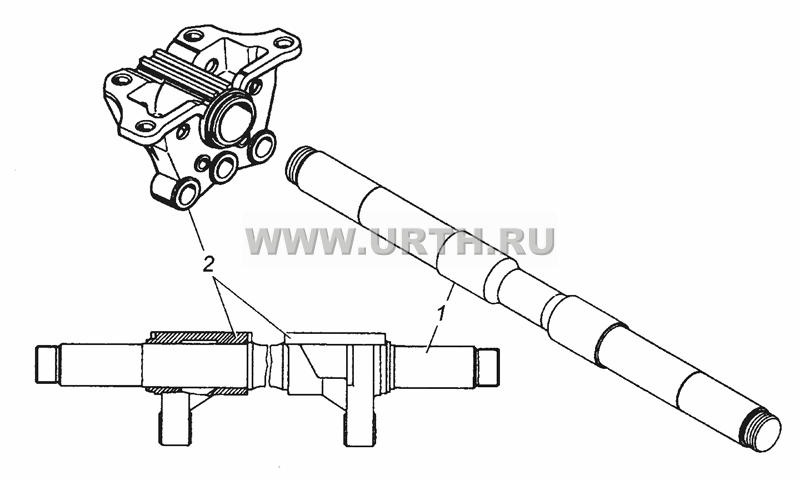 5511-2918050 Ось балансирной подвески с кронштейнами в сборе 5511-2918050 Ось балансирной подвески с кронштейнами в сборе