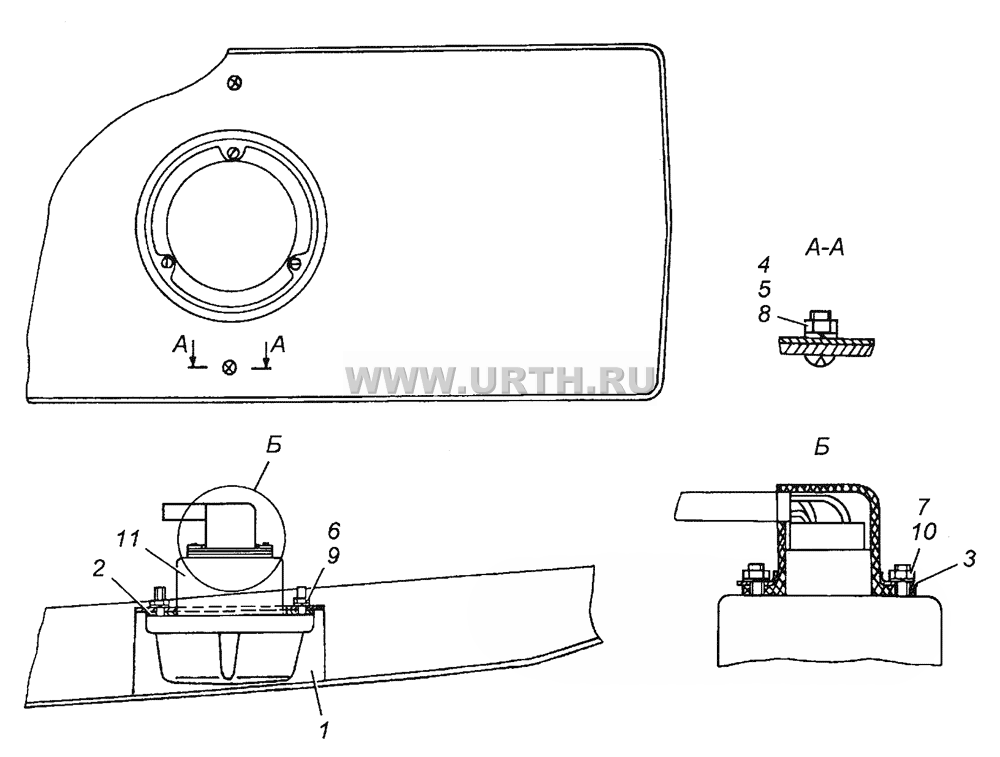 4310-3712001 Установка фонарей передних 4310-3712001 Установка фонарей передних