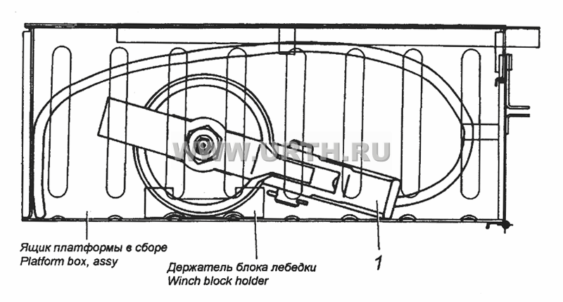 4310-4505003 Установка блока лебедки 4310-4505003 Установка блока лебедки