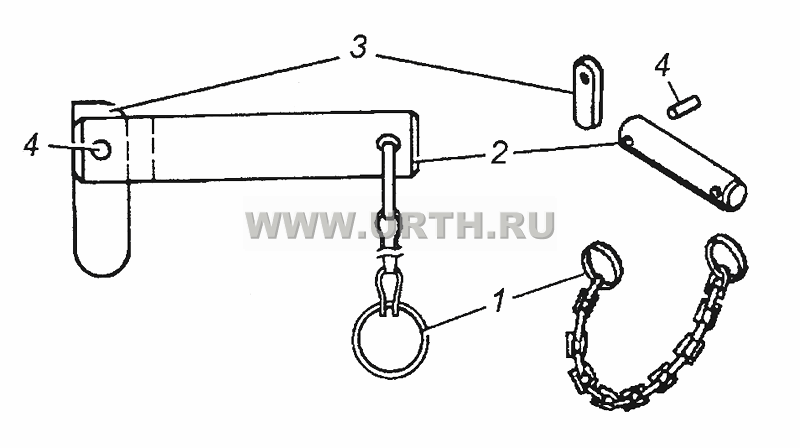 4310-5002074 Шпилька стопорная в сборе 4310-5002074 Шпилька стопорная в сборе