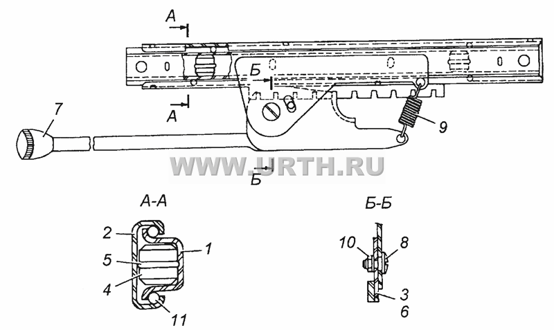 5320-6804111 Механизм перемещения сиденья водителя левый в сборе
