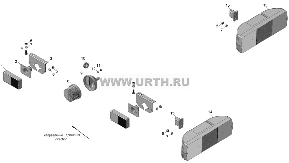 Установка габаритных боковых фонарей 45141-3731001. Установка  задних фонарей  45141-3716002