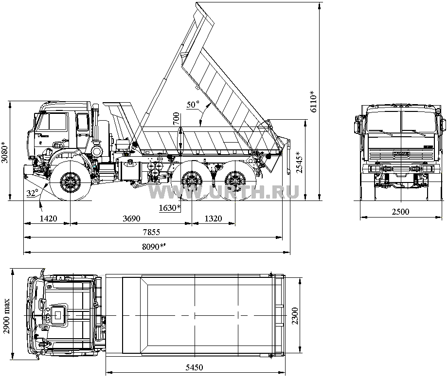Автомобиль-самосвал со спальным местом КАМАЗ-45141-0000010-10
